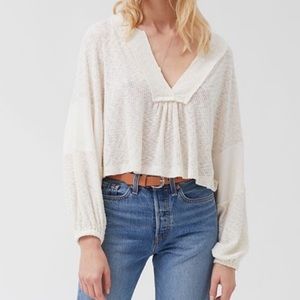 Urban Outfitters Maggie Ribbed V-Neck Top